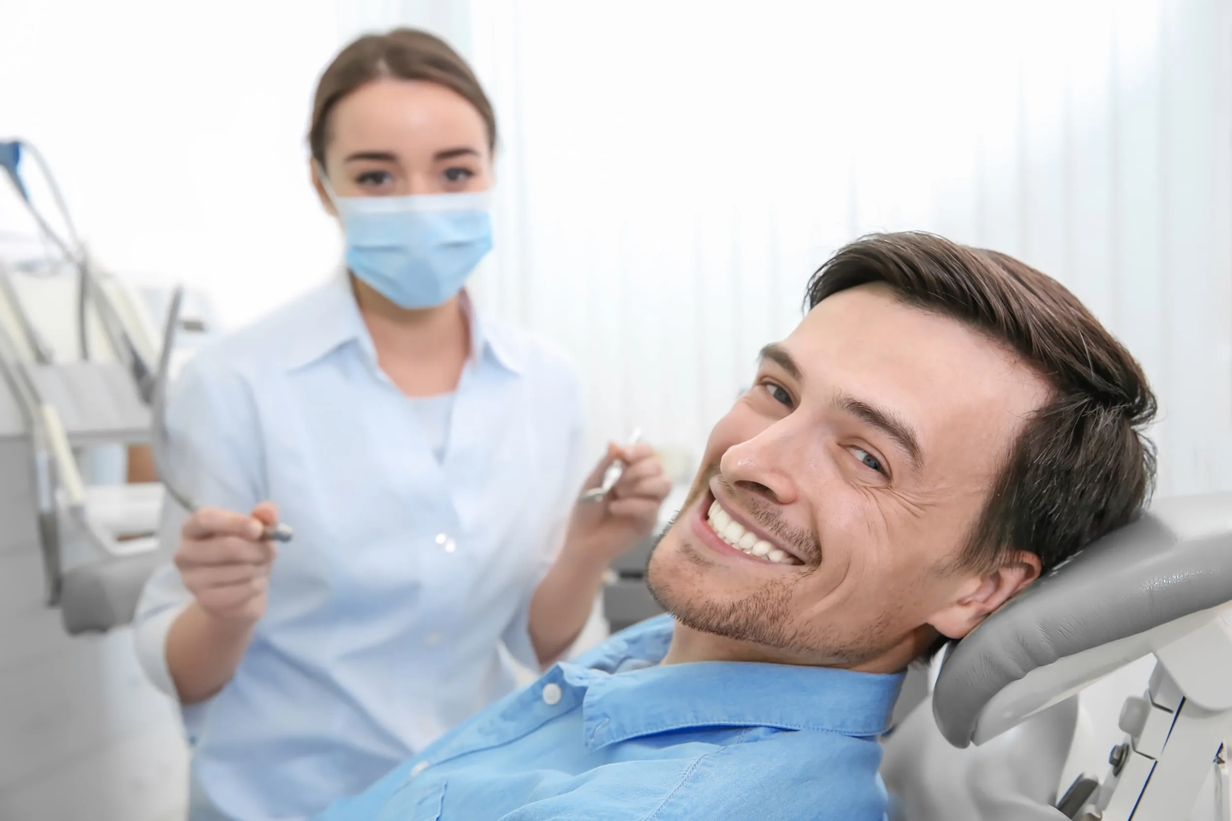 Veneers being fitted